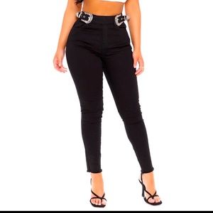 NWT Fashion Nova Western High Waist Black Jeans